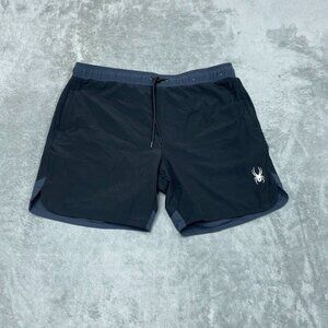 Spyder Mens XL Black Swim Shorts Lightweight Polyester Blend a0835